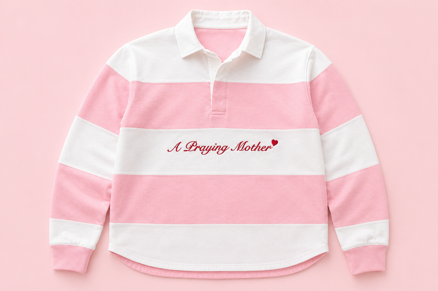 A Praying Mother Rugby Pink